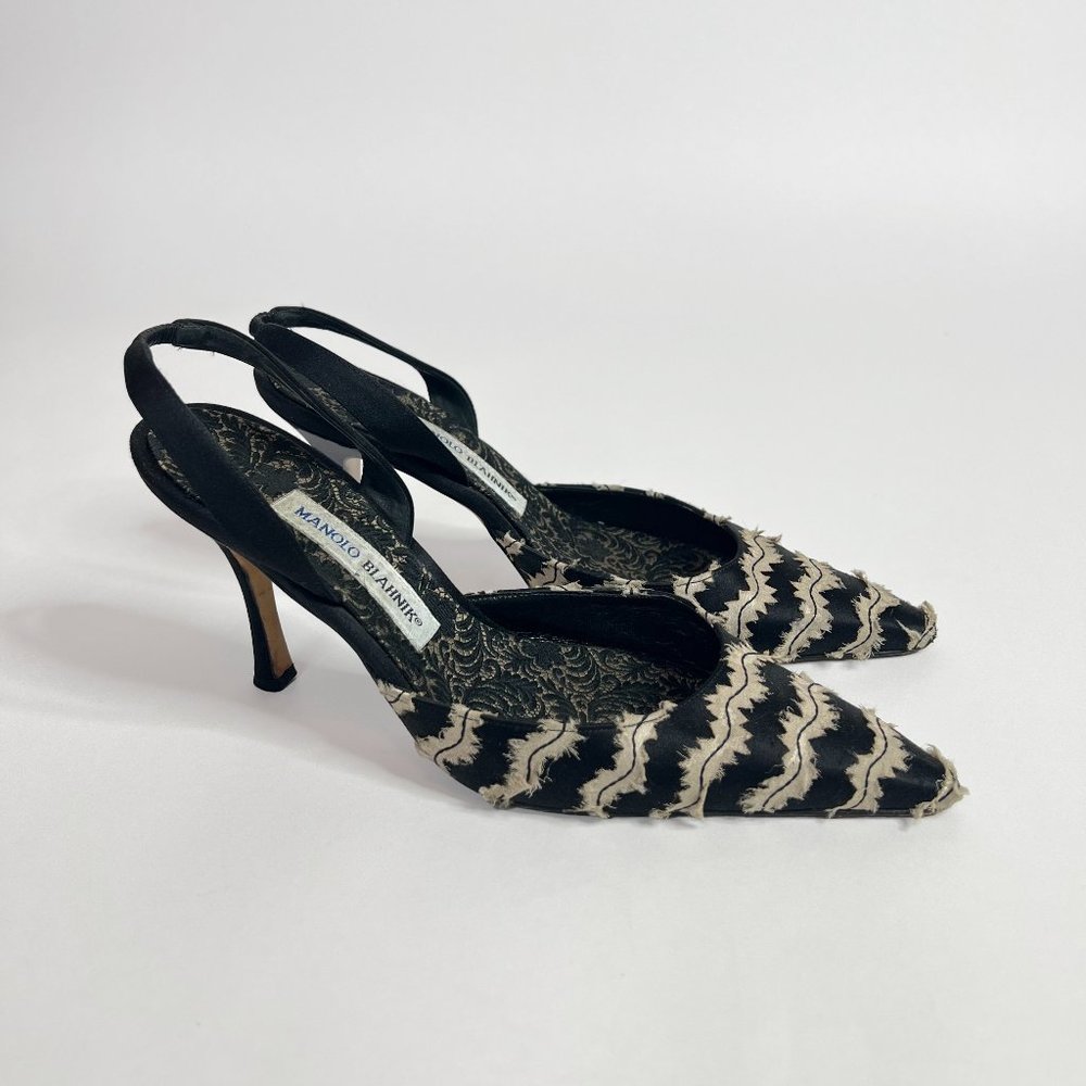 Manolo Blahnik Carolyne Slingback Heels 40.5